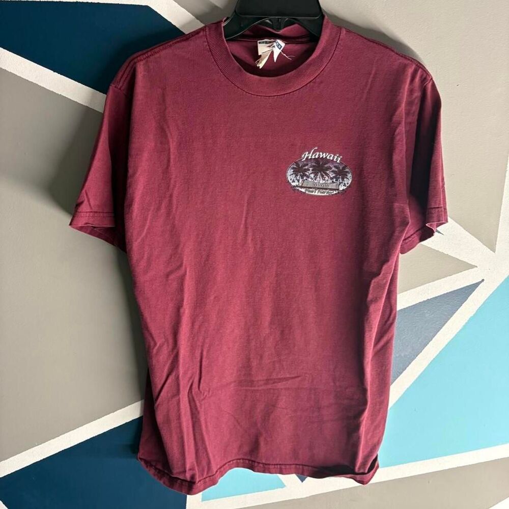 Vintage Jerzees Y2K nature graphic tee Hawaii Pearl Harbor cotton t-shirt
